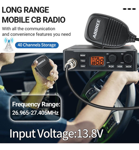 Radio Cb Portátil Para Camioneros Largo Alcance Am Fm 40 Can
