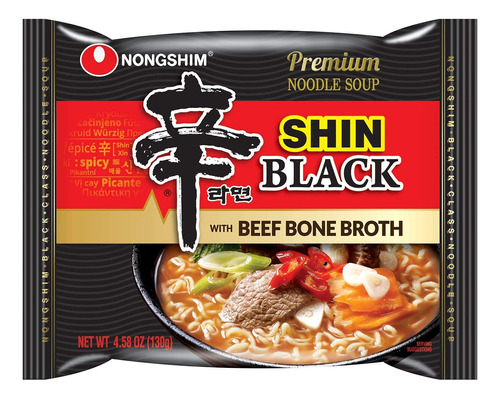 Nongshim Shin Ramen/ramyun Black - Sopa De Fideos Premium (4
