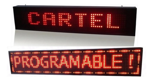 Cartel Led Programable, 100x20 Rojos - Inform. Pasante