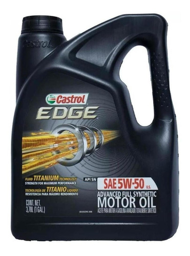 Aceite Sintetico Edge 5w-50us 3,78l Castrol