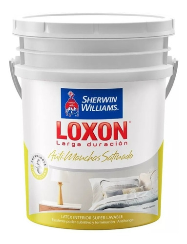 Latex Interior Loxon Anti-manchas Satinado Blanco 20 Lts