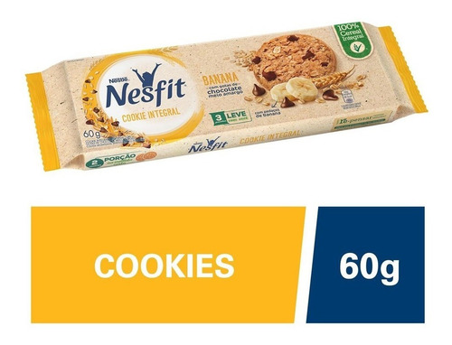 Biscoito Cookies Integral Nesfit Banana 60gr Nestle