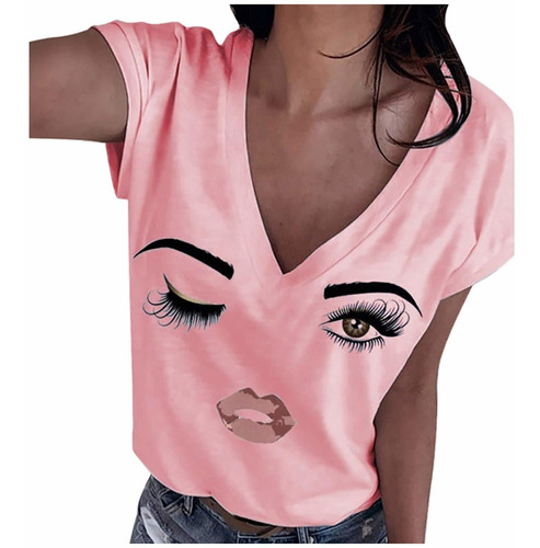 Camiseta Manga Corta Estampado 89 Para Dama Talla Grande