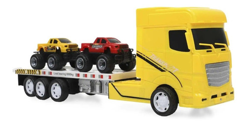 Camion Con Remolcador Y Dos Camionetas Inertia Toy Car