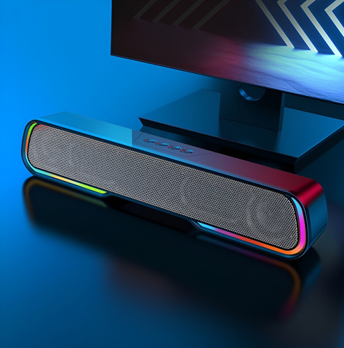 Barra De Sonido Soundbar Bluetooth Gamer Con Luces Rgb