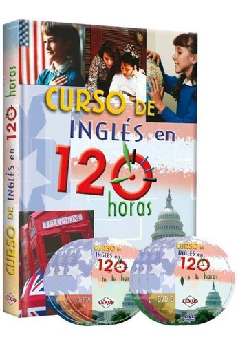 Curso De Inglés En 120 Horas+3 Cd- Rom + 3 Dvd