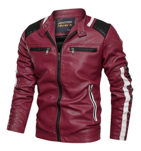 Chaqueta De Cuero Para Hombre Abrigo Juvenil