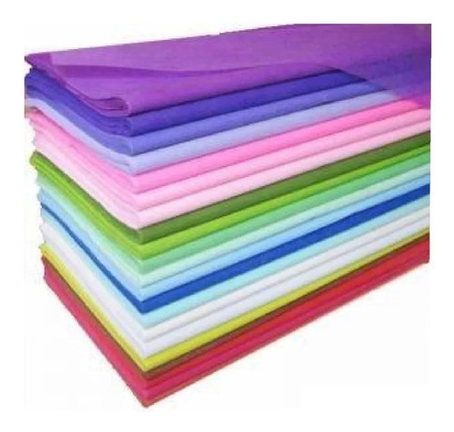 Papel Seda Barrilete Resma X 100u. Surtido 50 X 70 Cm