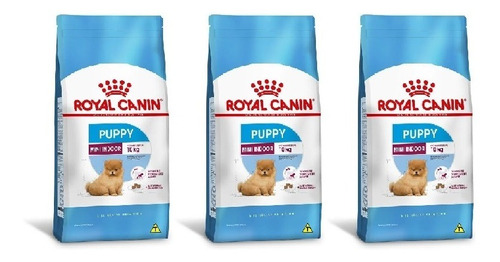 Ração Royal Canin Mini Indoor Junior 2,5kg Cães Kit 3 Unid.