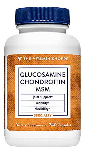 The Vitamin Shoppe Glucosamina, Condroitina, Msm (240 Cápsu