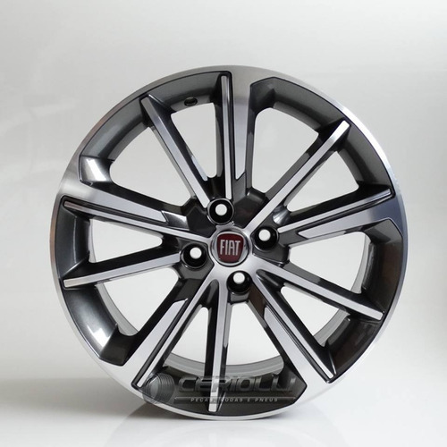 Roda Aro 17 Fiat Cronos 4x98 S03 Krmai / Valor Unitário Cor Grafito Diamantado