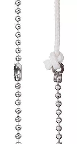 Pull Chain Extension with Connector for Ceiling Light Fan Chain, 1 Meter  Length (2 Packs, Steel Color) 