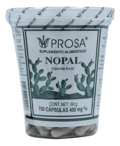 Nopal Prosa 150 Cápsulas Sabor Sin Sabor