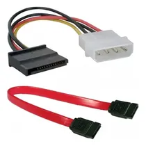 Comprar Par De Cables Sata Poder Y Datos Kit Serial Ata
