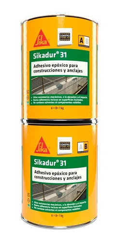 Sikadur 31 Adhesivo, Reparador Y Anclaje Epóxico  1 Kg 