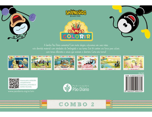 Livro Livros Para Colorir Smilinguido - Kit 2