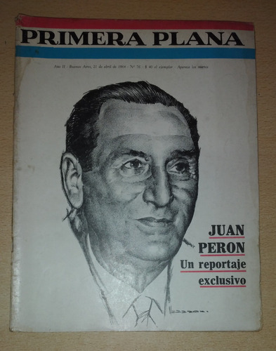 Revista Primera Plana N°76 Abril De 1964