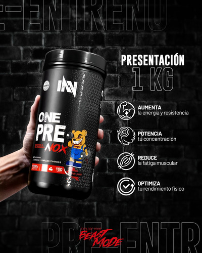 One Pre Nox / Pre Entreno En Polvo Inn 1kg