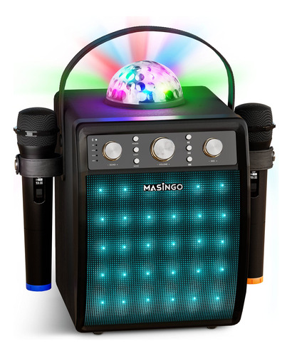 Masingo Mquina De Karaoke 2023 Para Adultos Y Nios Con 2 Mic