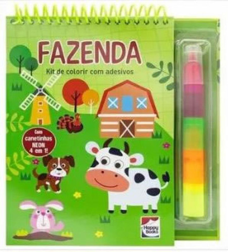 Livrinho 4 Em 1 Fazenda, De Koral Books., Vol. 1. Editorial Happy Books, Capa Mole, Edição 2024-01-01 00:00:00 Em Português