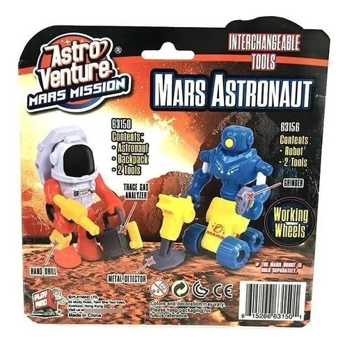 Astro Venture Mision A Marte Astronauta + Herramientas 63150