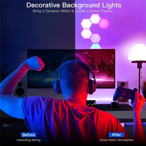 Tira Led Luces Hexagonales Led Rgb Con Control Remoto