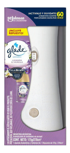 Glade Aromatizante Automático + Repuesto Lavanda Y Vainilla