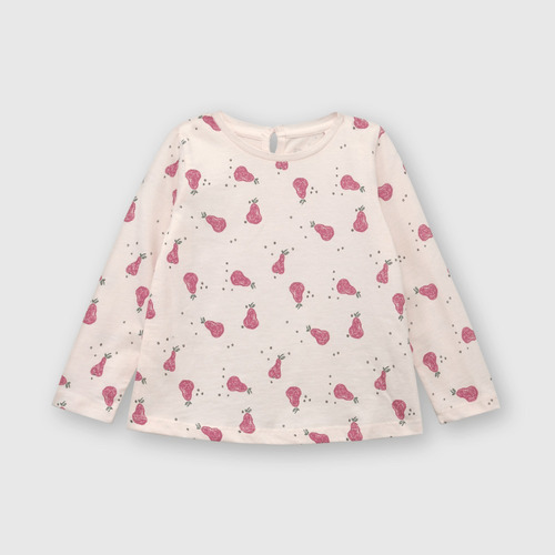 Polera De Bebé Niña Peras Rosado (3 A 36 Meses)