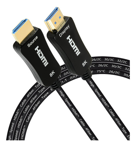 Cable Hdmi 2.1 De Fibra Óptica Ibirdie 8k De 65 Pies Empotra