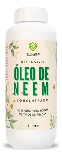 Óleo De Neem Para Pulgões 1l Combate Contra Praga
