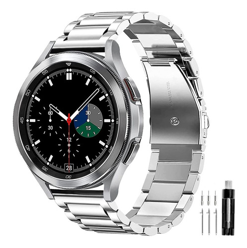 Malla Metaliza Para Galaxy Watch 5 Pro / 4 Classic Plateada 