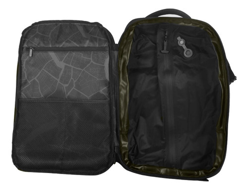 Mochila De Viaje Compresión Al Vacío Wanderlust Expandible Verde Musgo Liso