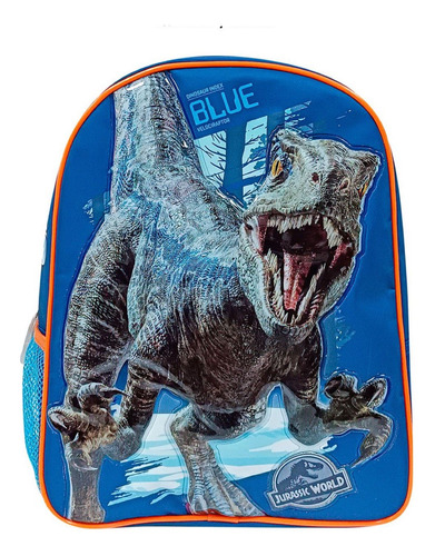 Mochila Scool Niños Dinosaurio Blue Licenciada Original