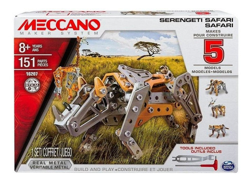 Meccano 16207 Animales Serengeti Safari (5 Modelos)