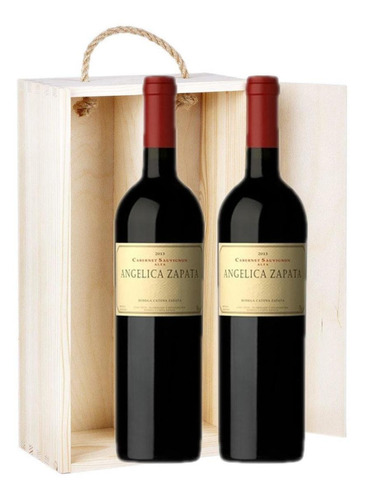 Estuche Madera Vino Angelica Zapata Cabernet Sauvignon X2