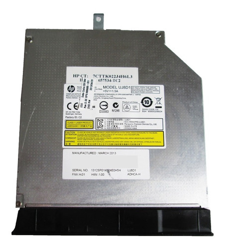 Unidad De Dvd Uj8d1 Hp 2000 Series 689685-001