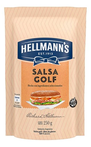 Salsa golf Hellmann's sin TACC en doypack 250 g