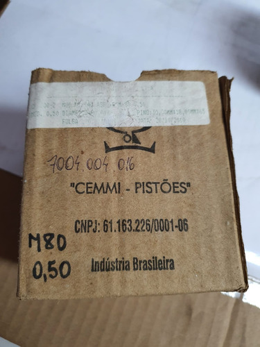Imagem 2 de 3 de Pistão 0,50 M-80 Cemmi 7004.004.016.02.3 N