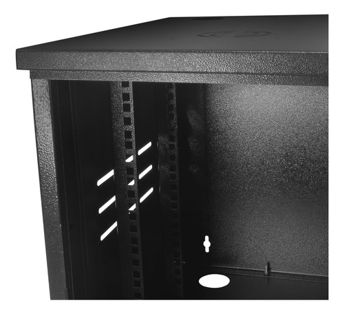 Mini Rack 8u X 470mm Com Visor Acrílico Dvr Cftv Ti 19 Preto