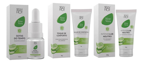 Kit Gel Intimo Vibra Pulsa Prolonga E Lubrifica Aloe Vera