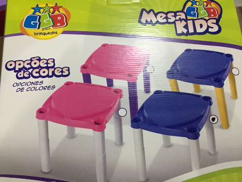 Mesa Infantil Desmontavel   Kids - Rosa E Azul.