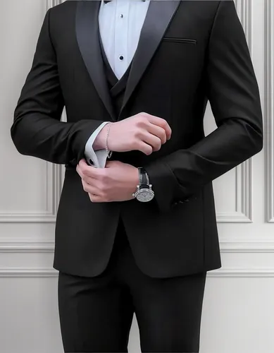 Traje Negro De Otro Estilo De 2 Piezas