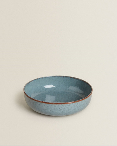 Imagen 2 de 4 de Ensaladera Bowl Porcelana Artesanal Filo Envejecido 19 Cm