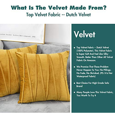 Funda Almohada Terciopelo Suave Color Liso Otoño Invierno De