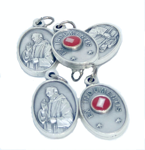 3 Medallas Dije Santo Padre Pio Souvenir Reliquia Enfermos