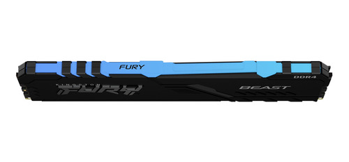 Imagen 3 de 7 de Memoria RAM Fury Beast RGB gamer color negro 16GB 1 Kingston KF436C18BBA/16