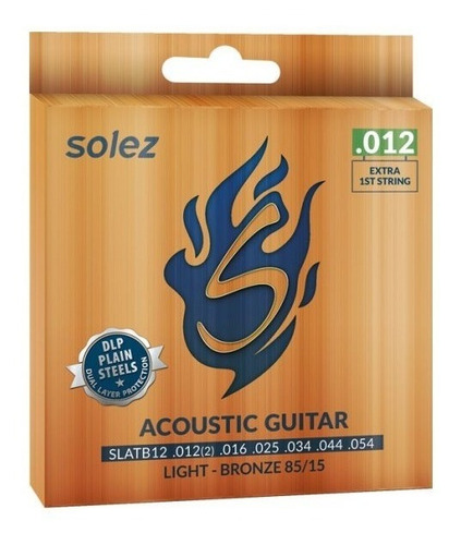 Imagem 1 de 3 de Encordoamento Violão Aço 012 Solez Slatb12 Bronze 85/15
