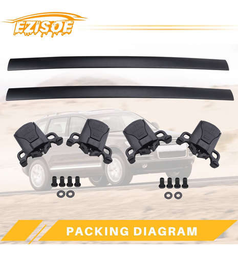 Ezisoe Barra Transversal Para Portaequipaje Techo 2 Gmc