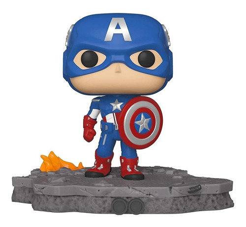 Imagem 2 de 3 de Boneco Funko Pop Capitão América Avengers Marvel 589 Deluxe
