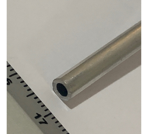 Tubo Redondo De Aluminio Hueco 3x5 Mm 200 Mm Largo 6061-t6